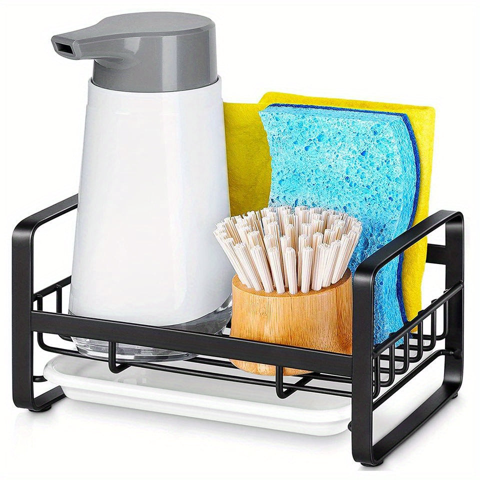 Sink Dish Drainer Rack With Drawer Anti Rust Frame Cutlery Holder