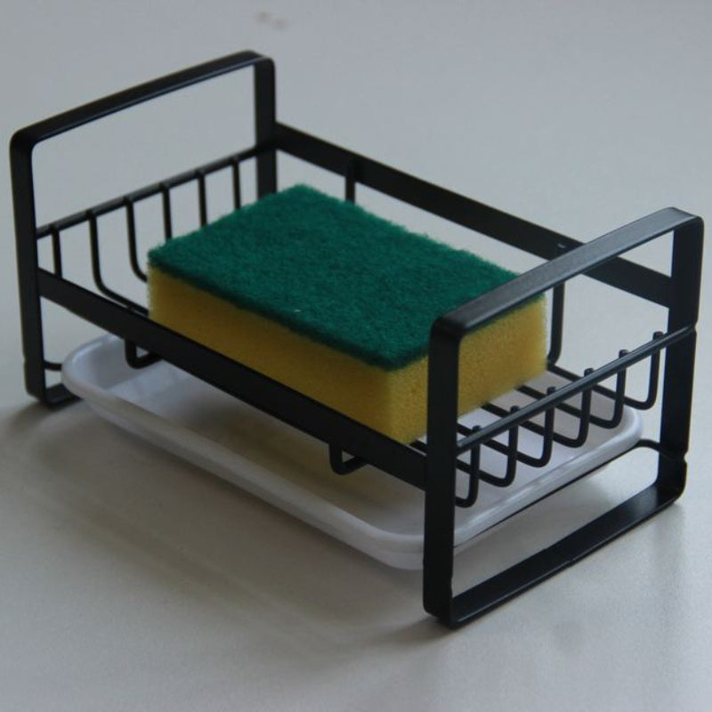 Sink Dish Drainer Rack With Drawer Anti Rust Frame Cutlery Holder
