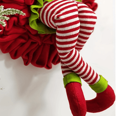 Christmas Elf Leg Hanging Decor Plush Garland for Home Party