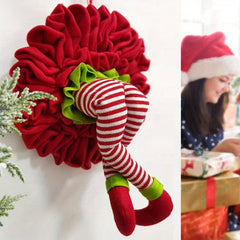 Christmas Elf Leg Hanging Decor Plush Garland for Home Party