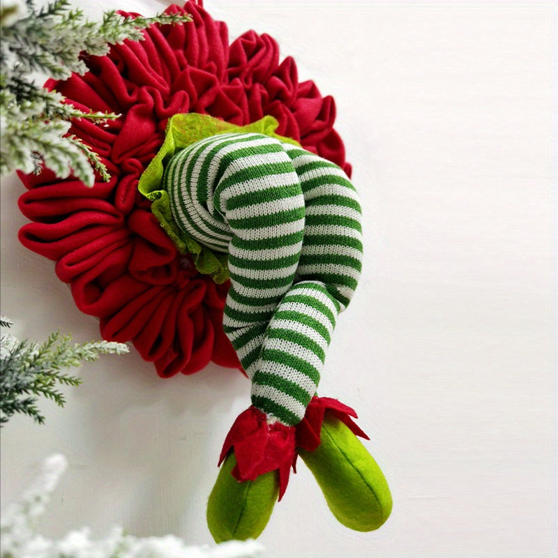 Christmas Elf Leg Hanging Decor Plush Garland for Home Party