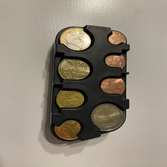 Compact Plastic Euro Coin Mini Dispenser Storage Box