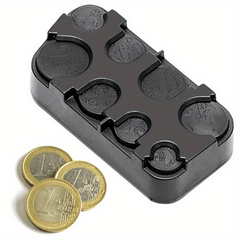 Compact Plastic Euro Coin Mini Dispenser Storage Box