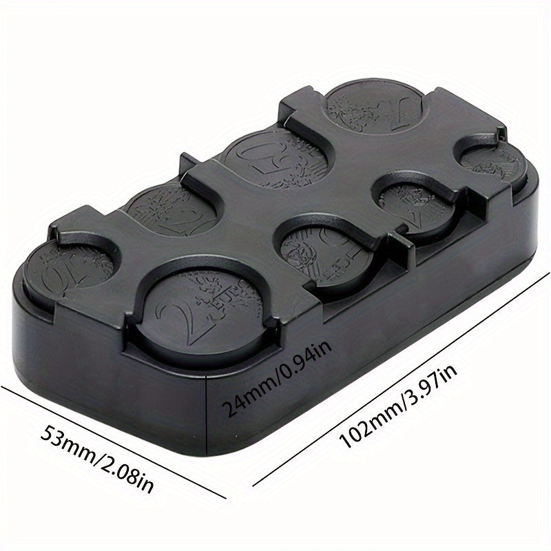 Compact Plastic Euro Coin Mini Dispenser Storage Box