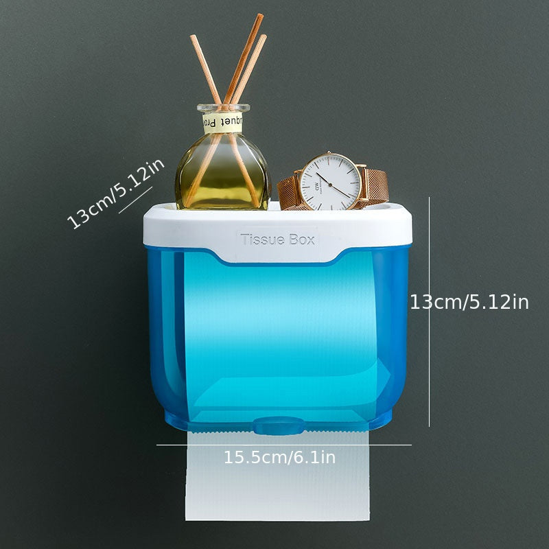 Toilet Paper Holder Wall-mounted Waterproof Paper Storage Rack