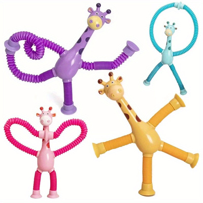 Stretching Tube Giraffe Puzzle Pressure Relief Toy Cartoon Sucker