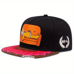 Men's Hip Hop Baseball Cap Cartoon Embroidery Snapback Cap