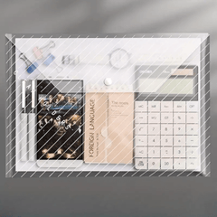 10pcs Waterproof Transparent File Bag Large Capacity Office Student Supplies