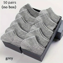 50 Pairs Thin Breathable Low Cut Ankle Socks for Women Men Summer