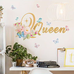 Princess English Background Wall Stickers