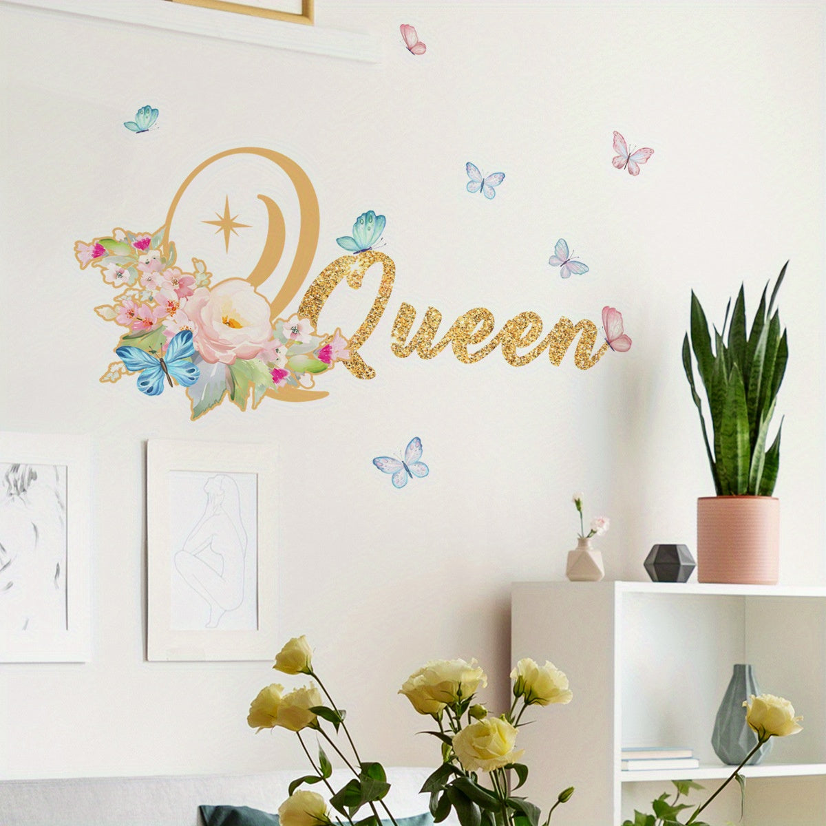 Princess English Background Wall Stickers