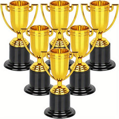 Mini Trophies 6-12pcs 10-16 cm Plastic Golden Trophy for Party Competitions
