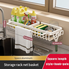 Kitchen Sink Rack Wall Hanging Drain Rack Sponge Rag Storage Rack