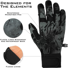 Winter Fishing Gloves 3 Finger Flip Touchscreen Unisex Ice Cycling Photography