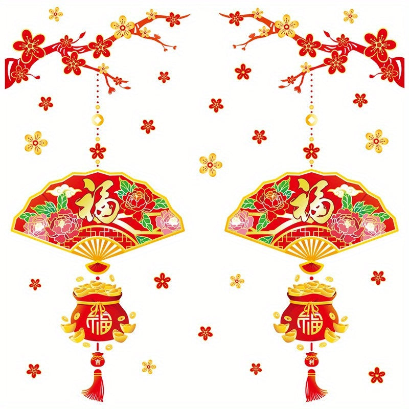 Spring Decoration Year's Blessing Stickers For Doors And Windows