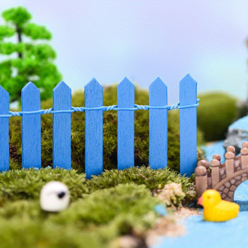 1pc Mini Wooden Fence for Fairy Garden Micro Landscape