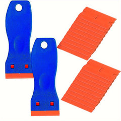 Plastic Razor Blade Scraper Set for Label Removal - Adhesive Remover Tool