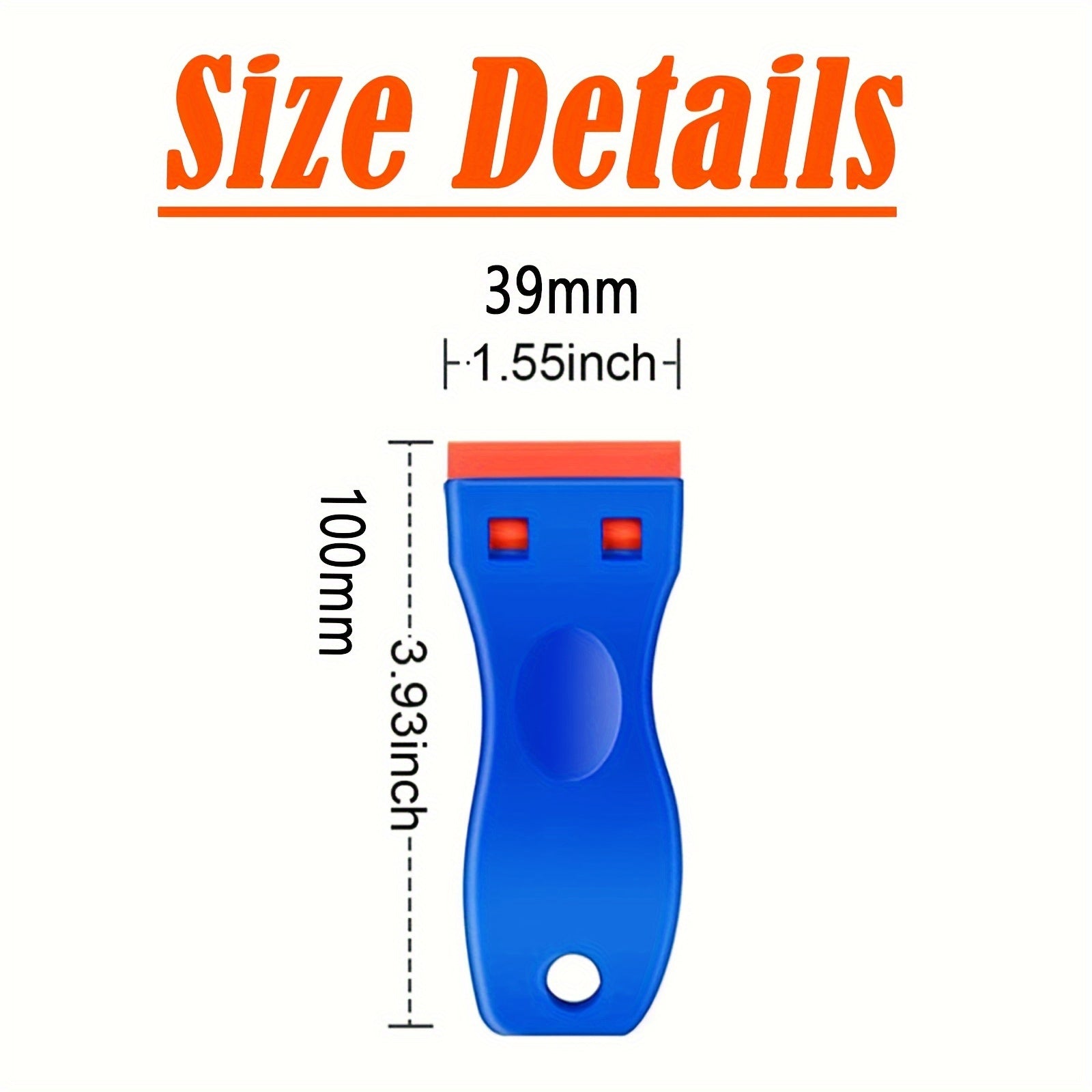 Plastic Razor Blade Scraper Set for Label Removal - Adhesive Remover Tool