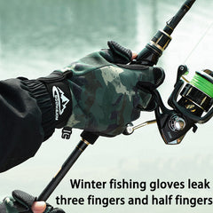 Winter Fishing Gloves Anti-slip Wear-resistant Windproof Gloves