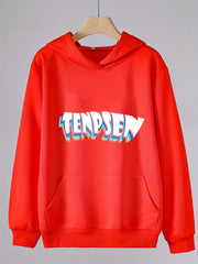 Creative Letter Print Hoodies With Pocket Girls Comfy Hooded Pullover