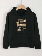 Girls Duck Print Hoodie Comfy Pullover Spring Fall Gift