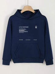 Letter Print Hoodies With Pocket Girls Comfy Pullover Spring Fall Sports Gift