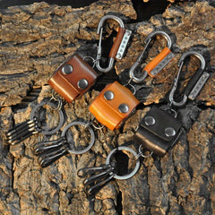 Retro Cowhide Key Chain Ornament Hanging Keychain Accessory