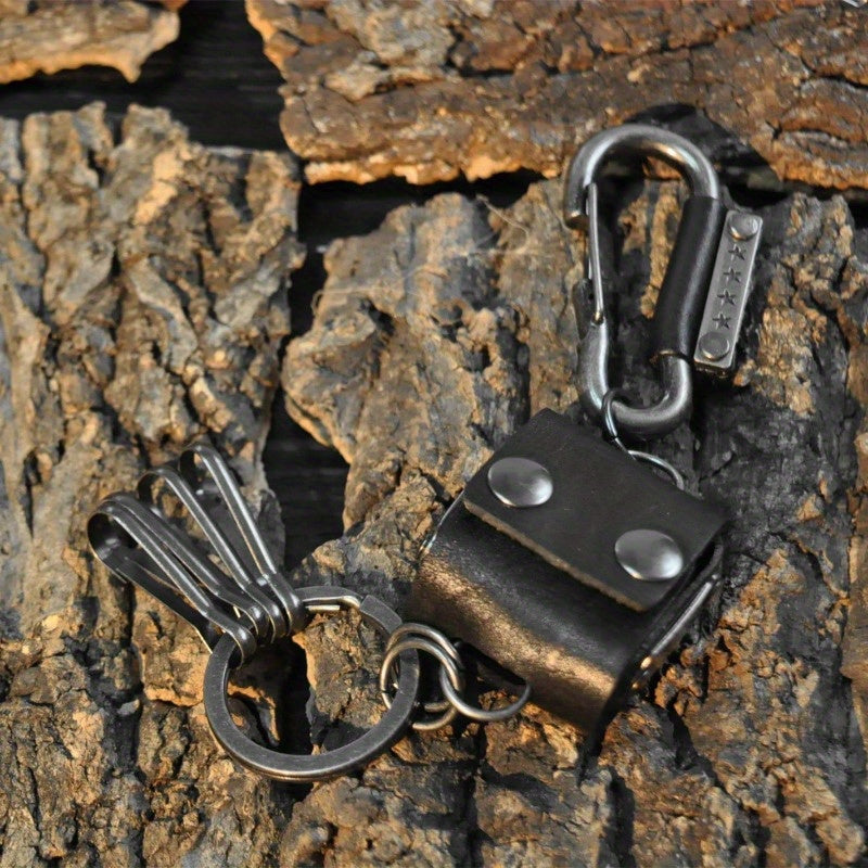 Retro Cowhide Key Chain Ornament Hanging Keychain Accessory