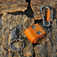 Retro Cowhide Key Chain Ornament Hanging Keychain Accessory