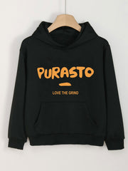 Girls PURASTO Print Hoodies Comfy Hooded Pullover With Pocket