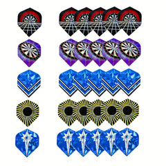 30pcs Dart Flights Durable PET And Laser Replacement Dart Tail Wings