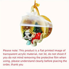 Mini Puppy Keychain Pendant Car Rearview Mirror Hanging Ornament