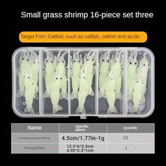 Bionic Shrimp Luminous Bait Set for Night Fishing