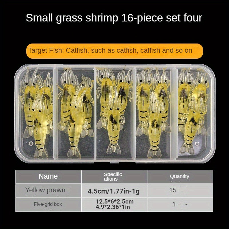 Bionic Shrimp Luminous Bait Set for Night Fishing
