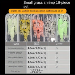 Bionic Shrimp Luminous Bait Set for Night Fishing
