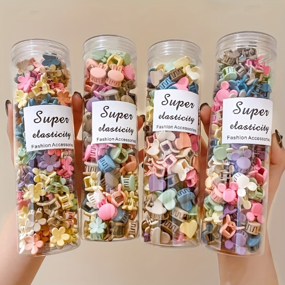 50pcs Flower Hair Claws & Heart Hair Clips Hair Accessories