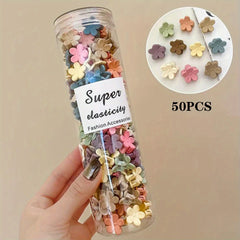 50pcs Flower Hair Claws & Heart Hair Clips Hair Accessories