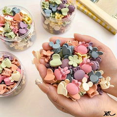50pcs Flower Hair Claws & Heart Hair Clips Hair Accessories