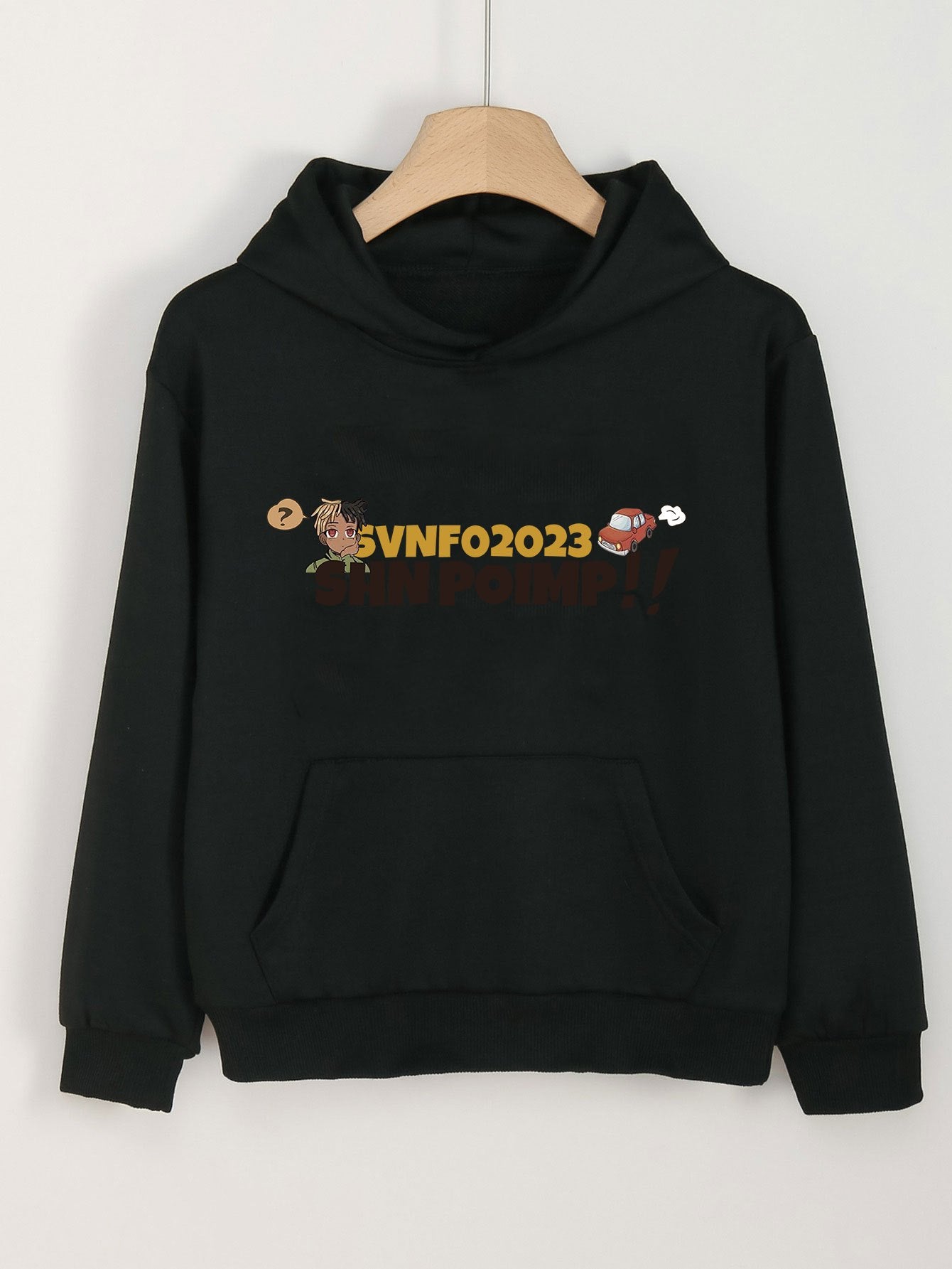 Girls Letter Print Hoodies Comfy Hooded Pullover With Pocket