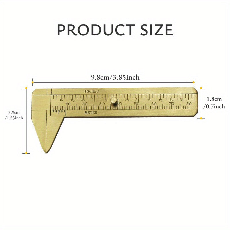 1pc Mini Copper Caliper Double Scale for Precision Measurement