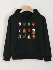 Girls Ghost Print Hoodies Comfy Pullover Spring Fall Christmas Gift