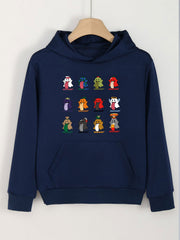 Girls Ghost Print Hoodies Comfy Pullover Spring Fall Christmas Gift