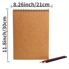 A4 Sketchbook Drawing Book Gouache Paper Thickened Coil Book