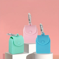 Mini Silicone Storage Bag Coin Purse Earphone Bag with Buckle