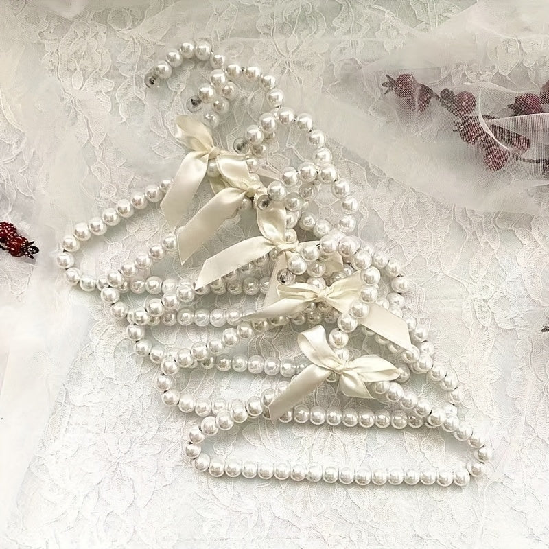 5pcs Artificial Pearl Hanger Small Bow Pet Accessories