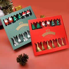 Christmas Cartoon Fruit Fork And Spoon Set Stainless Steel Tableware