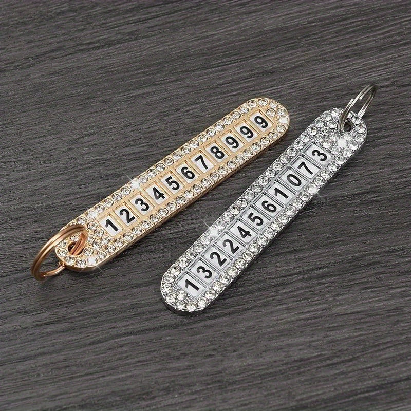 Anti lost Keychain Phone Number Tag Keyring For Women Men