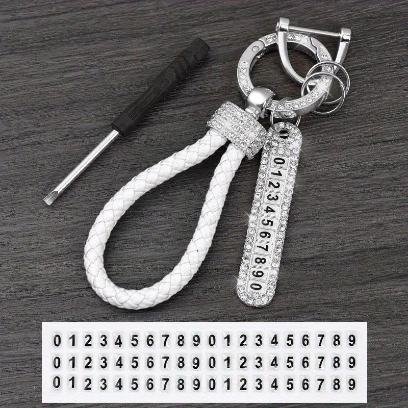 Anti lost Keychain Phone Number Tag Keyring For Women Men