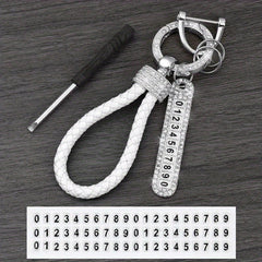 Anti lost Keychain Phone Number Tag Keyring For Women Men