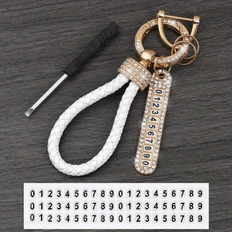Anti lost Keychain Phone Number Tag Keyring For Women Men